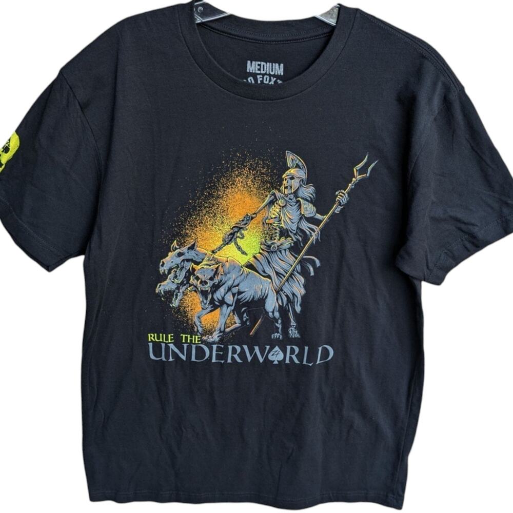 Zero Foxtrot Rule the Underworld Tee Mens Medium Black Skull Military Short Slee